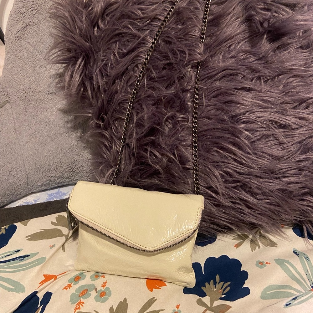 ⚠️CLEARANCE⚠️ HOBO  |  WHITE PATTEN LEATHER MINI BAG